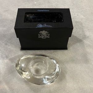 Oleg cassini pebble beach votive candle holder with box